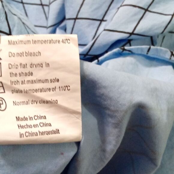 Coofandy Men's Patterned Button Down Shirt Size L Blue and Black Long Sleeve - Picture 8 of 9